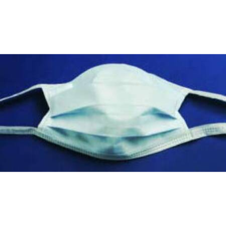 Cardinal Surgical Mask Cardinal Health™ Anti-fog Foam Pleated Tie Closure One Size Fits Most Blue NonSterile ASTM Level 1 - M-296224-943 - Case of 300