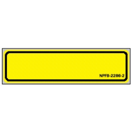 Precision Dynamics Blank Label Barkley® Multipurpose Label Black, Yellow 1-3/8 X 5-3/8 Inch - M-411487-2104 - Roll of 200