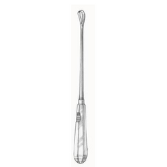BR Surgical Uterine Curette HerMann Medizintechnik Sims 11 Inch Length Single-ended Rigid Handle Size 4, 11 mm Tip Sharp Loop Tip - M-670930-4085 - Each