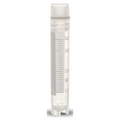 Simport Scientific Cryovial® Cryogenic Tube Round Bottom Plain 12.5 X 70 mm 4 mL Without Color Coding Screw Cap Polypropylene Tube - M-1035173-2650 - Case of 1000