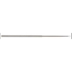 V. Mueller Ear Curette V. Mueller® Billeau 7 Inch Length Single-ended Round Knurled Handle Medium Tip Straight Sharp Teardrop Wire Loop Tip - M-813385-3047 - Each