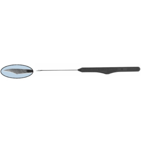 Olympus America Inc Myringotomy Knife Gyrus Stainless Steel / Plastic Flat Handle Sterile Disposable - M-354532-2073 - Box of 6