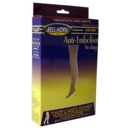 DJO Anti-embolism Stocking Bell-Horn® Knee High Large / Regular White Closed Toe - M-874595-2083 - Pair