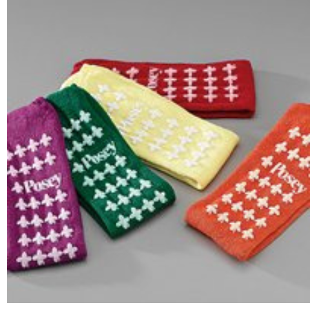 Posey Fall Management Slipper Socks Large Red - M-670778-106 - Pair
