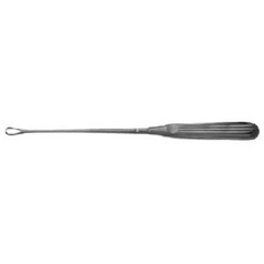 V. Mueller Uterine Curette V. Mueller® Sims 11 Inch Length Single-ended Hollow Handle with Grooves Size 3 Tip Sharp Teardrop Loop Tip - M-803485-1328 - Each
