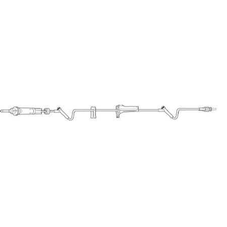 Baxter Primary Administration Set 10 Drops / mL Drip Rate 89 Inch Tubing 2 Ports - M-273142-1436 - Each