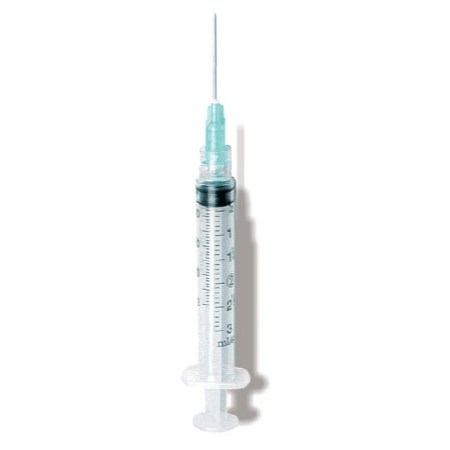 AirTite Products Syringe with Hypodermic Needle ExelInt® 3 mL 22 Gauge 1-1/4 Inch Detachable Needle Without Safety - M-408830-4756 - Case of 1000 - Axiom Medical Supplies