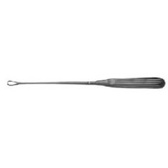 V. Mueller Uterine Curette V. Mueller® Sims 11 Inch Length Single-ended Hollow Handle with Grooves Size 4 Tip Sharp Teardrop Loop Tip - M-803486-3885 - Each