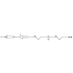 B. Braun Primary Administration Set BBraun 15 Drops / mL Drip Rate 97 Inch Tubing 2 Ports - M-280922-1287 - Case of 50