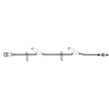 ICU Medical Extension Set Bravo 24® 21 Inch Tubing 2 Port DEHP-Free - M-733736-2370 - Case of 50