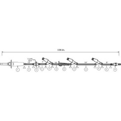 ICU Medical Primary Administration Set Bravo 24® 15 Drops / mL Drip Rate 136 Inch Tubing 3 Ports - M-513260-3192 - Case of 50