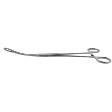 BR Surgical Sponge Forceps BR Surgical Fletcher 9-1/2 Inch Length Surgical Grade Stainless Steel NonSterile Ratchet Lock Finger Ring Handle Straight Narrow Serrated Fenestrated Oval Jaws - M-779009-2955 - Each