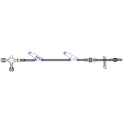 ICU Medical Extension Set 47 Inch Tubing 2 Port 5.4 mL Priming Volume DEHP-Free - M-736275-3063 - Case of 50