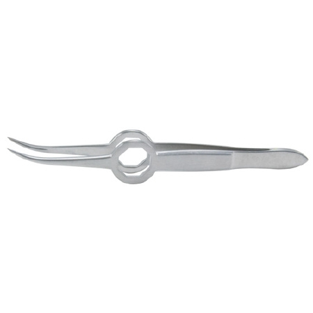 Miltex Foreign Body Forceps Miltex® Schaaf 3-3/4 Inch Length OR Grade German Stainless Steel NonSterile NonLocking Thumb Handle Straight Serrated Tip - M-489373-2343 - Each