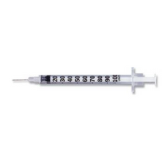 Becton Dickinson Insulin Syringe with Needle Ultra-Fine™ Lo-Dose™ 1 mL 29 Gauge 1/2 Inch Attached Needle Without Safety - M-971151-4735 - Case of 200