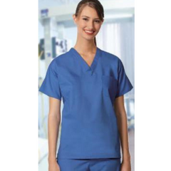Fashion Seal Uniforms Scrub Shirt Medium Cranberry 2 Pockets Short Sleeve Unisex - M-505439-3789 - Each