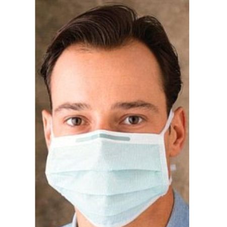 Molnlycke Surgical Mask Barrier® Special Anti-fog Pleated Tie Closure One Size Fits Most Green NonSterile Not Rated - M-822940-1460 - Each