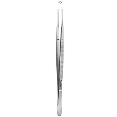 Miltex Tissue Forceps MeisterHand® Gerald 7 Inch Length Surgical Grade German Stainless Steel NonSterile NonLocking Thumb Handle Straight 1 X 2 Teeth - M-565672-2743 - Each