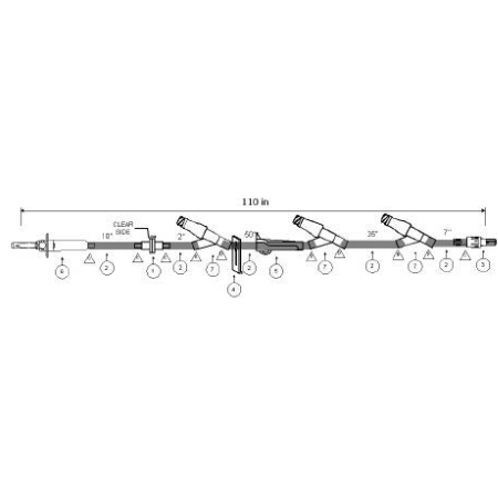 ICU Medical Primary Administration Set 15 Drops / mL Drip Rate 110 Inch Tubing 3 Ports - M-492956-4887 - Case of 50