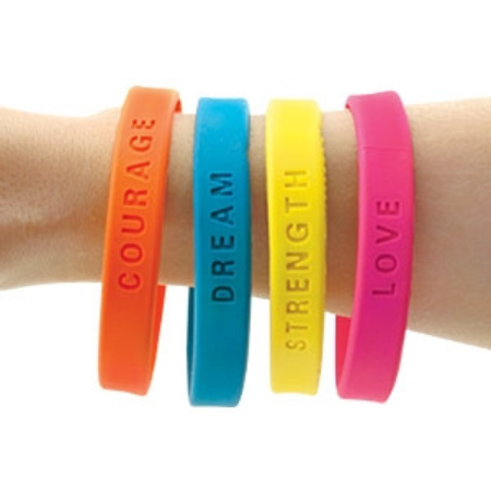 Medibadge 24 Toys Neon Inspiration Signs Wristband Bracelets One Size - M-1094627-4059 - Pack of 24