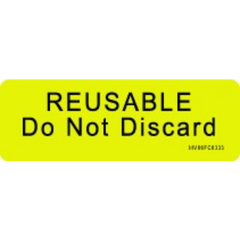Precision Dynamics Pre-Printed Label Barkley® Instructional Label Fluorescent Chartreuse Reusable Do Not Discard Black Safety and Instructional 1 X 2-15/16 Inch - M-679320-2414 - Roll of 1