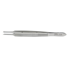 Miltex Tissue Forceps Miltex® Castroviejo 3-3/4 Inch Length OR Grade German Stainless Steel NonSterile NonLocking Thumb Handle Straight Serrated Tips with 1 X 1 Teeth - M-507378-2769 - Each