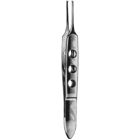 Miltex Tissue Forceps MeisterHand® Bishop-Harmon 3-3/8 Inch Length Surgical Grade German Stainless Steel NonSterile NonLocking Fenestrated Thumb Handle Straight Delicate 1 X 2 Teeth - M-565399-1399 - Each