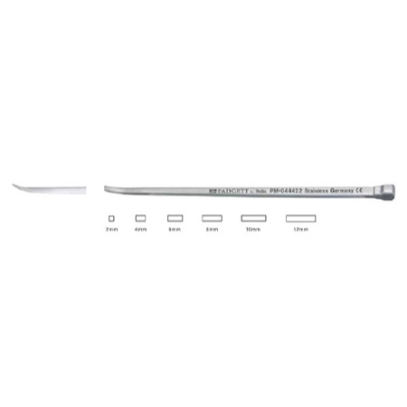 Miltex Mini Osteotome Padgett® 8 mm Width Curved Blade OR Grade Stainless Steel NonSterile 5 Inch Length - M-870057-1547 - Each