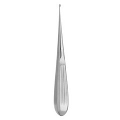 V. Mueller Mastoid Curette V. Mueller® Spratt 6-1/2 Inch Length Single-ended Handle Size 00, 3.4 mm Tip Oval Cup Tip - M-741880-2856 - Each