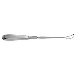 V. Mueller Adenoid Curette V. Mueller® Jones 9 Inch Length Single-ended Hollow Handle with Grooves 8 mm Tip Curved Fenestrated Rectangular Loop Tip - M-813266-1416 - Each