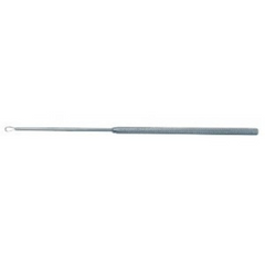BR Surgical Ear Curette BR Surgical Billeau 6-1/4 Inch Length Single-ended Round Knurled Handle 4 X 7 mm Tip Straight Sharp Teardrop Wire Loop Tip - M-867768-3139 - Each