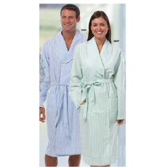 Fashion Seal Uniforms Patient Robe Unisex X-Large Green Stripe - M-700532-4442 - Each
