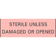 Precision Dynamics Pre-Printed Label CS-2® Advisory Label Pink / White Sterile Unless Damaged Or Opened Black Sterilization Label 5/8 X 15/16 Inch - M-288562-3588 - Box of 24