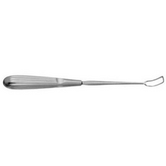 V. Mueller Fossae Curette V. Mueller® Rosenmueller 9 Inch Length Single-ended Hollow Handle with Grooves 8 mm Tip Curved Rectangular Loop Tip - M-800558-4464 - Each