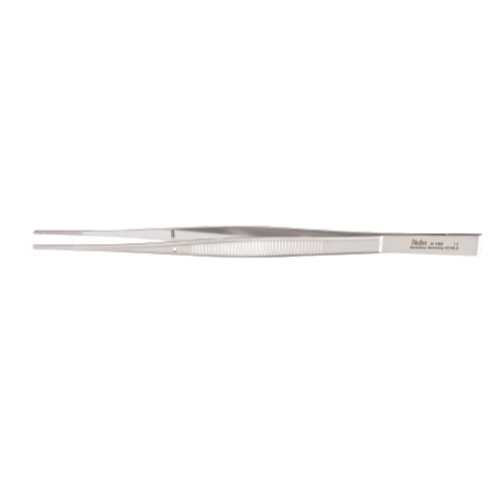 Miltex Dressing Forceps Miltex® Cushing 7 Inch Length OR Grade German Stainless Steel NonSterile NonLocking Thumb Handle Curved Serrated Tip - M-263604-3540 - Each