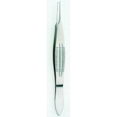 BR Surgical Suture Forceps HerMann Medizintechnik Castroviejo 4-1/8 Inch Length Surgical Grade Straight 0.3 mm Tips with 1 X 2 Teeth and Tying Platform - M-668414-3202 - Each