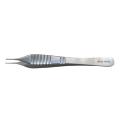 BR Surgical Tissue Forceps BR Surgical Adson 4-3/4 Inch Length Surgical Grade Stainless Steel NonSterile NonLocking Thumb Handle Straight 1 X 2 Teeth - M-493363-4756 - Each