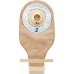 Marlen Manufacturing Ileostomy/Colostomy Pouch UltraLite™ One-Piece System 9 Inch Length 1-3/8 Inch Stoma Drainable Deep Convex, Pre-Cut - M-727859-1991 - Box of 10