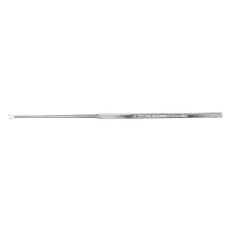 Miltex Ear Curette MeisterHand® Billeau 6-1/2 Inch Length Single-ended Round Knurled Handle Size 1, Small Tip Straight Sharp Teardrop Wire Loop Tip - M-565083-4392 - Each