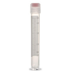 Simport Scientific Cryovial Cryogenic Tube Round Bottom, Skirted Plain 12.5 X 91 mm 5 mL Without Color Coding Screw Cap Polypropylene Tube - M-1035170-1177 | Case of 1000