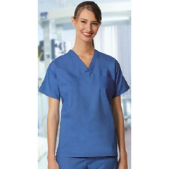 Fashion Seal Uniforms Scrub Shirt X-Large Ceil Blue 2 Pockets Short Sleeve Unisex - M-477846-4565 - Each