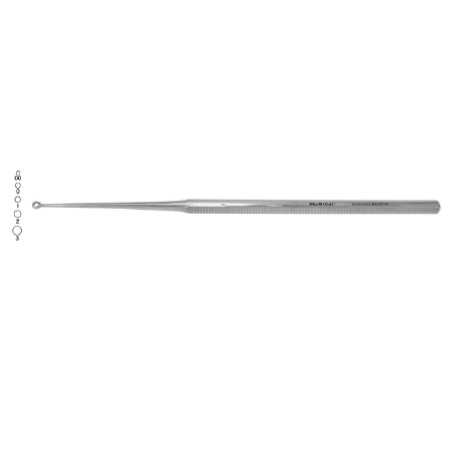 Miltex Ear Curette Vantage® Buck 6-1/2 Inch Length Single-ended Handle Size 2 Tip Straight Blunt Tip - M-250359-2450 - Each