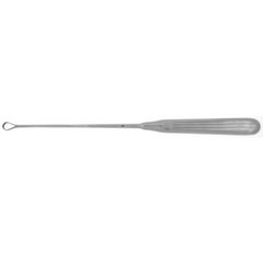 BR Surgical Uterine Curette BR Surgical Sims 11 Inch Length Single-ended Hollow Handle with Grooves Size 00, 5 mm Tip Straight Sharp Fenestrated Teardrop Tip - M-778736-4198 - Each