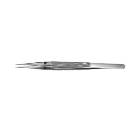 Miltex Micro Suture Forceps Padgett® 6 Inch Length Surgical Grade Stainless Steel NonSterile NonLocking Round Thumb Handle Straight 0.3 mm Wide Tips with Tying Platform - M-798722-4893 - Each