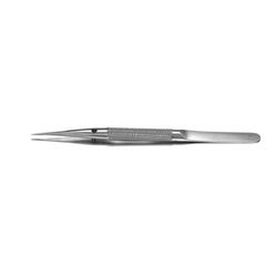 Miltex Micro Suture Forceps Padgett® 6 Inch Length Surgical Grade Stainless Steel NonSterile NonLocking Round Thumb Handle Straight 0.3 mm Wide Tips with Tying Platform - M-798722-4893 - Each