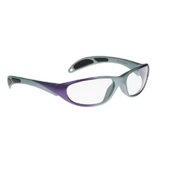 Wolf X-Ray Radiation Protection Glasses Wolf Cityliner Wraparound Clear Tint Glass Lens Purple / Gray Frame Over Ear One Size Fits Most - M-1141748-949 - Each