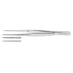 Miltex Dressing Forceps Miltex® Semken 5 Inch Length OR Grade German Stainless Steel NonSterile NonLocking Thumb Handle Straight Serrated Tip - M-124149-3054 - Each