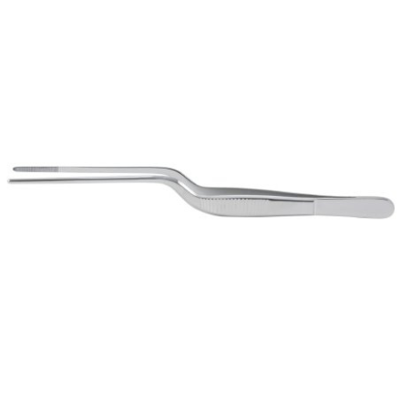 Ear Forceps McKesson Argent™ Lucae 5-1/2 Inch Length Surgical Grade Stainless Steel NonSterile Thumb Handle Serrated, Bayonet Shaped - M-487319-4280 - Each