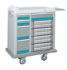 Waterloo Industries Medication Cart Steel 20 X 39 X 43 Inch Two 4 Inch, Two 10 Inch, One 6 Inch Drawer - M-651029-2539 - Each