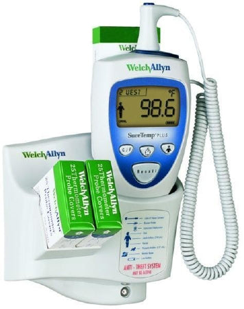 Welch Allyn Electronic Veterinary Probe Thermometer SureTemp® Rectal Veterinary Probe Wall Mount